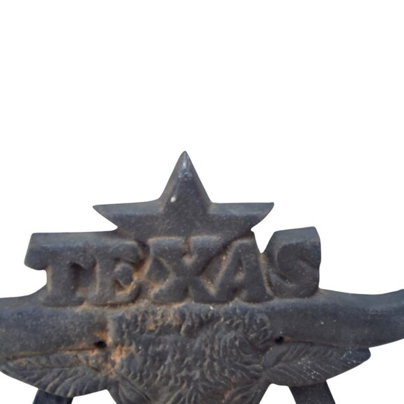 Texas Longhorn Horseshoe Metal Wall Hook Rustic Decor Cowboy Decor Handmade - Picture 12 of 16